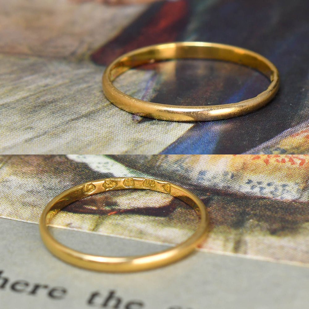 Georgian 22k Gold Slim Wedding Band