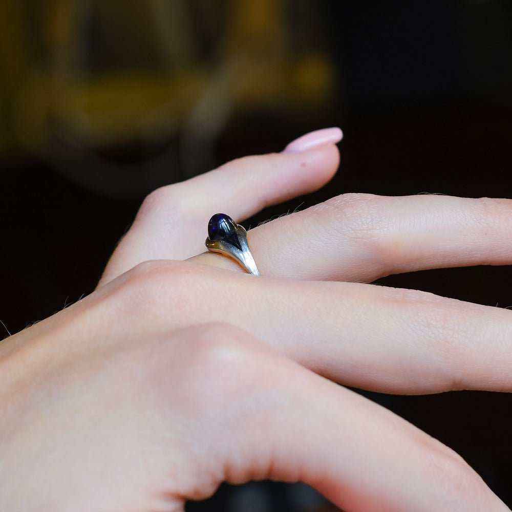 Edwardian French Sapphire Sugarloaf Ring