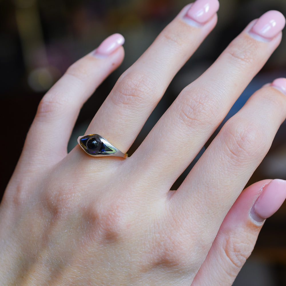 Edwardian French Sapphire Sugarloaf Ring