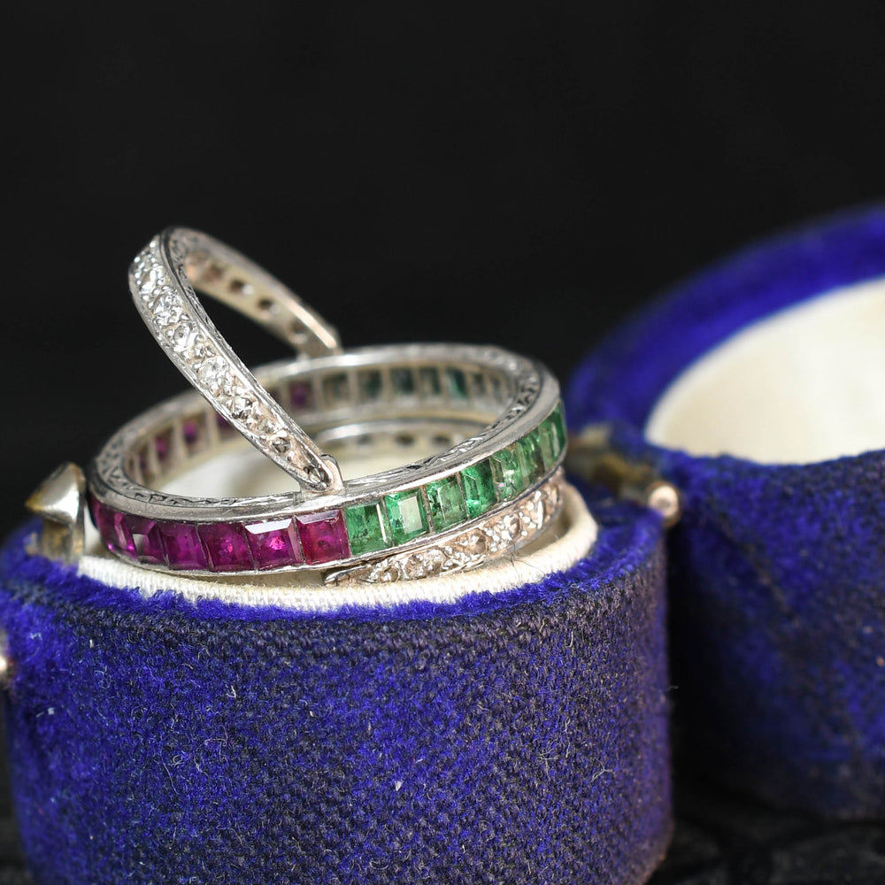 Art Deco Ruby, Emerald & Diamond