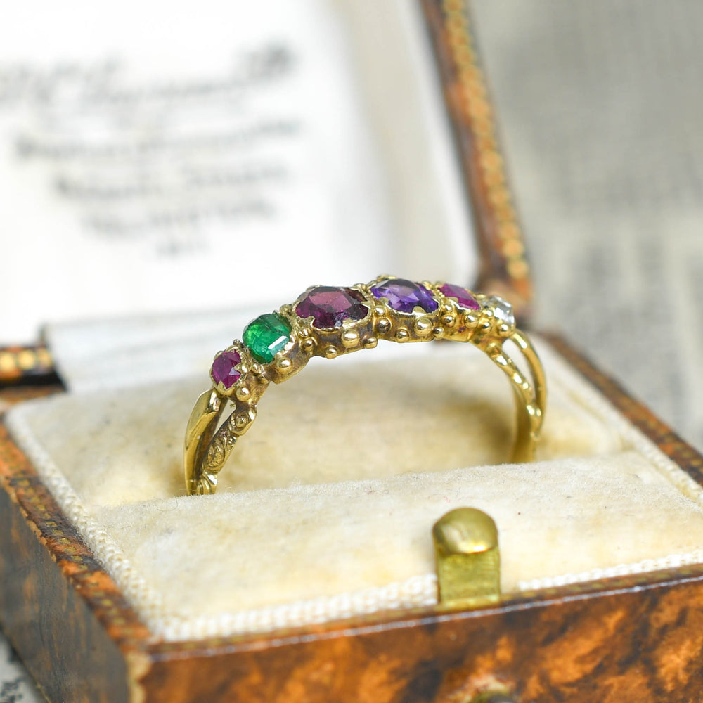 Georgian REGARD Acrostic Ring