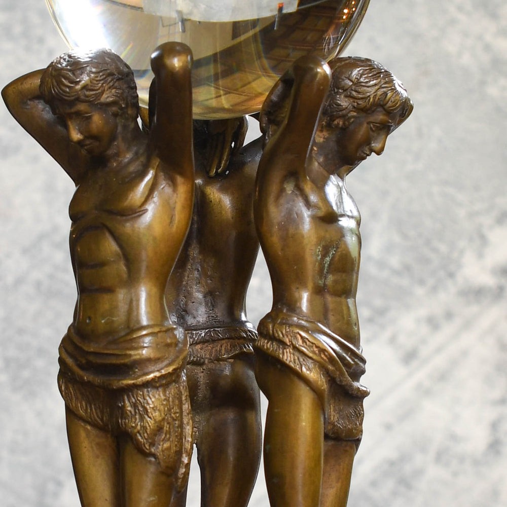 Antique Occult Rock Crystal Ball with Stand