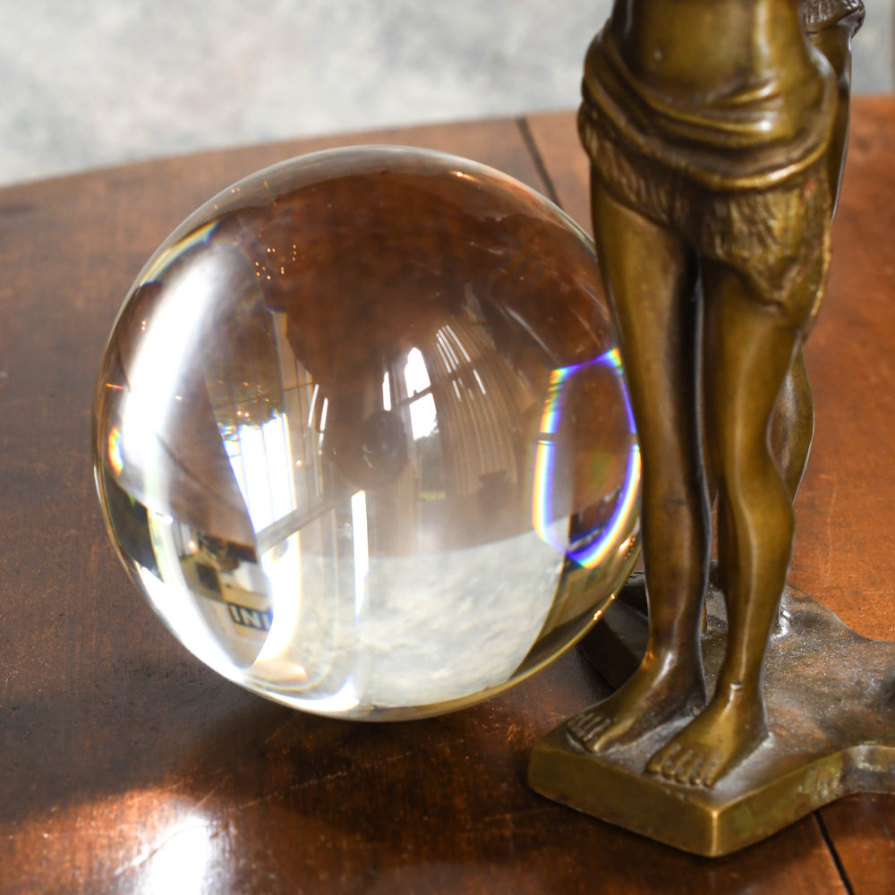 Antique Occult Rock Crystal Ball with Stand