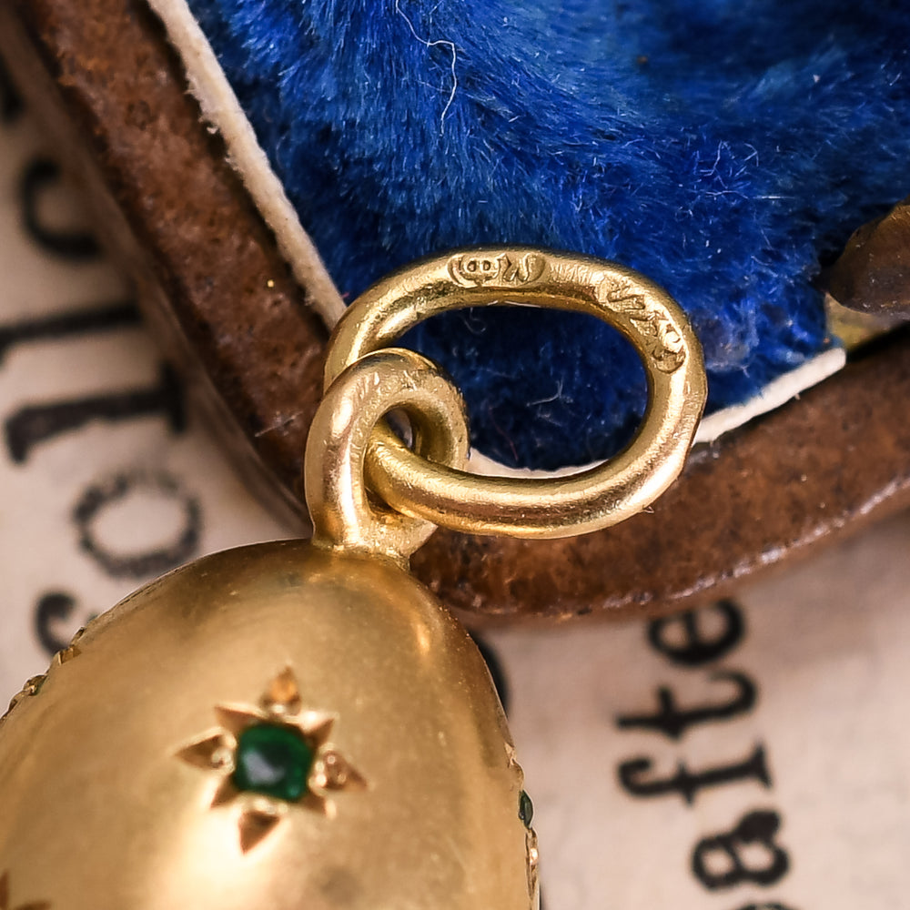 Pre revolution Russian Demantoid Garnet Fabergé Miniature Egg Pendant