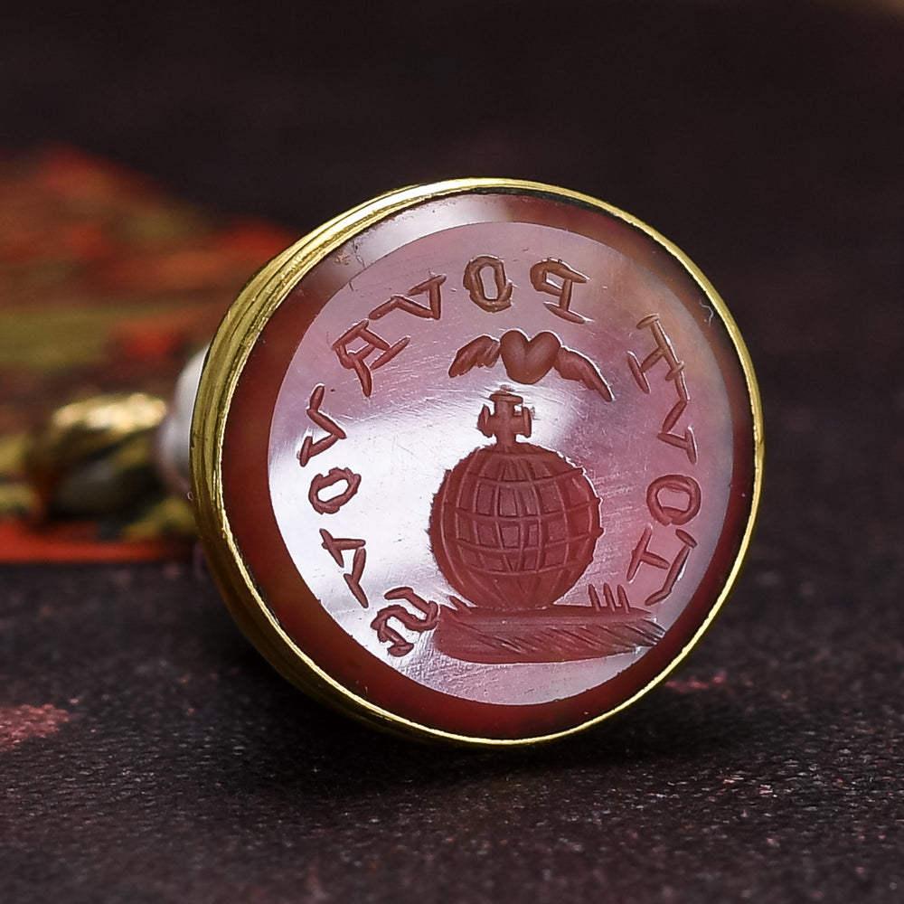 Georgian All For You Cupid Chelsea Seal Fob Pendant