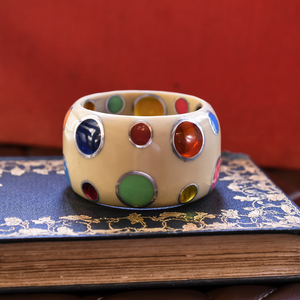 Vintage Crazy Bakelite Statement Bangle