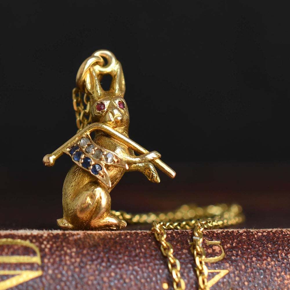 Victorian Diamond, Sapphire & Ruby Charm