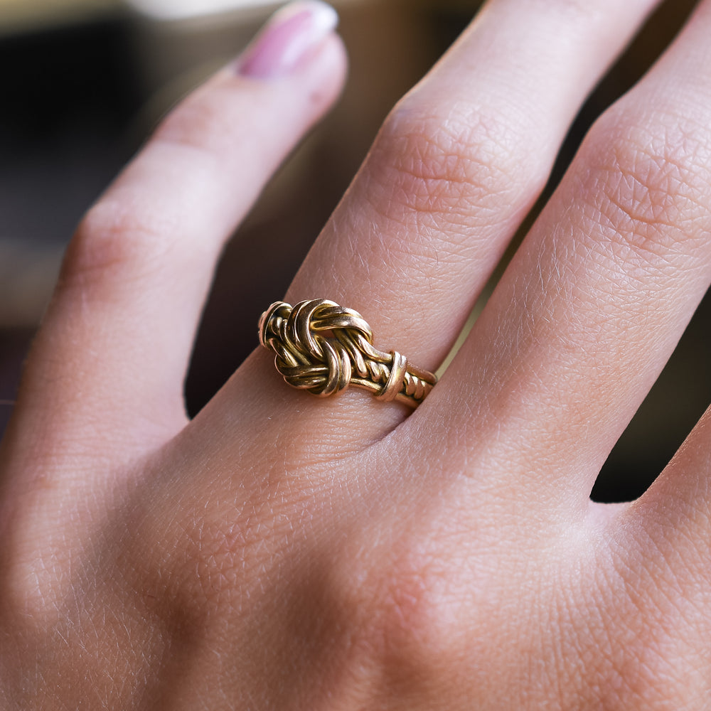 Victorian Braided Love Knot Ring