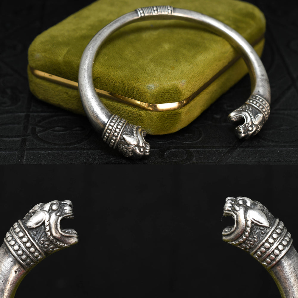 1940's French Gargoyle Silver Torque Bangle