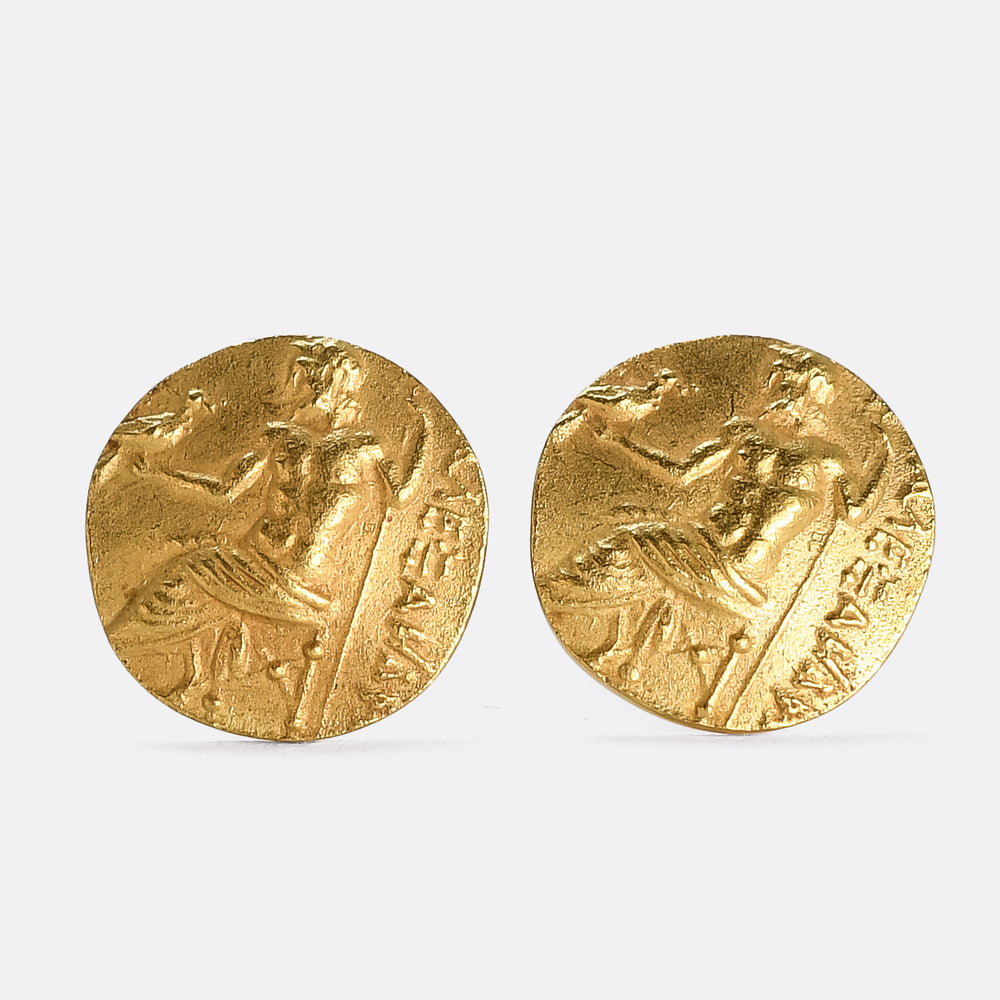 Ancient Revival 'Alexander The Great' Coin Earrings