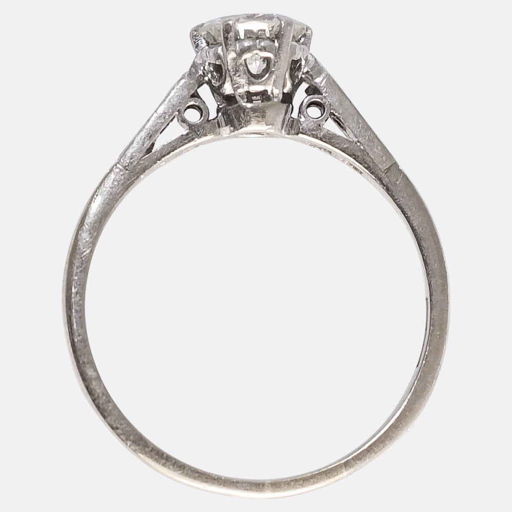 Antique 0.50ct Diamond Solitaire Engagement Ring