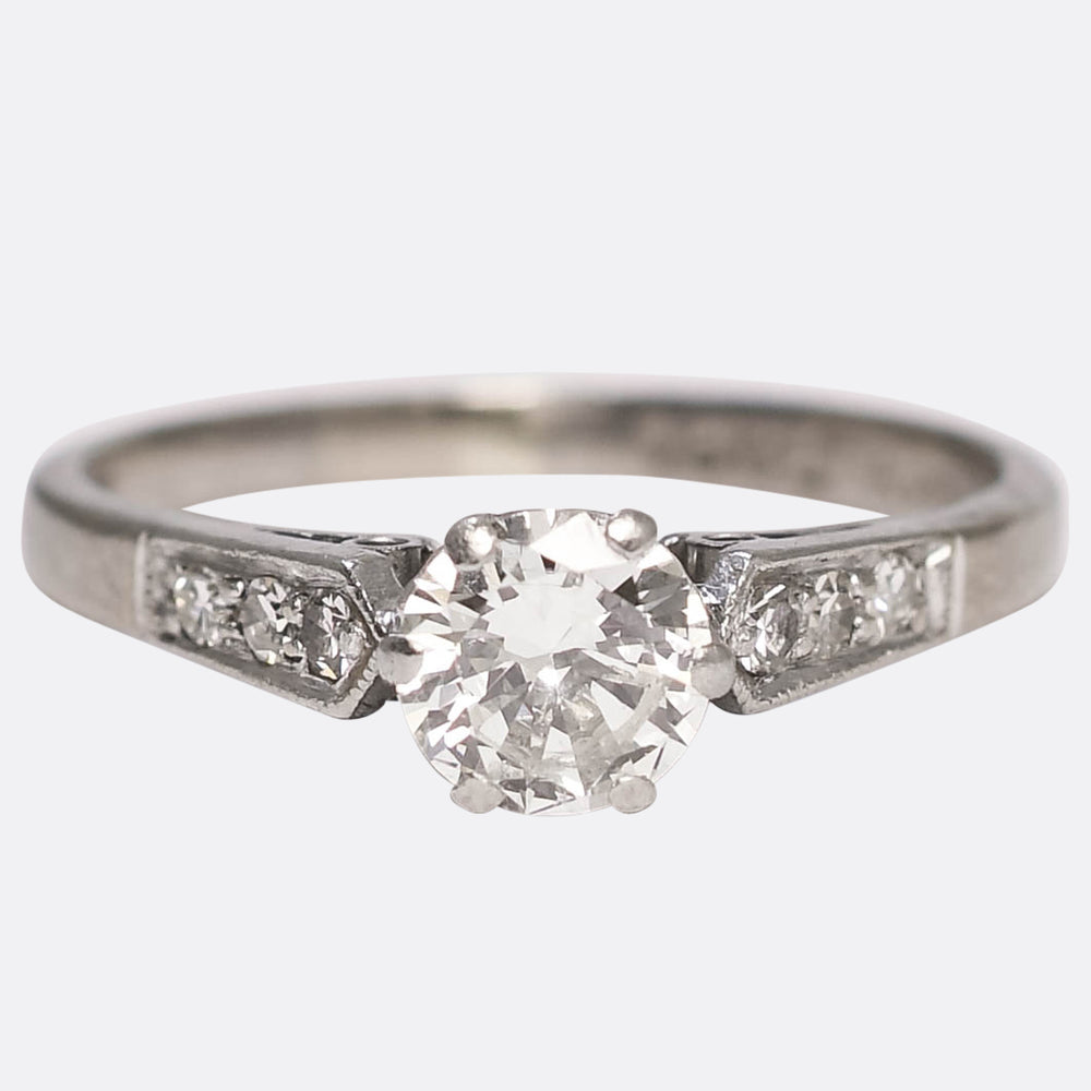 Antique 0.50ct Diamond Solitaire Engagement Ring