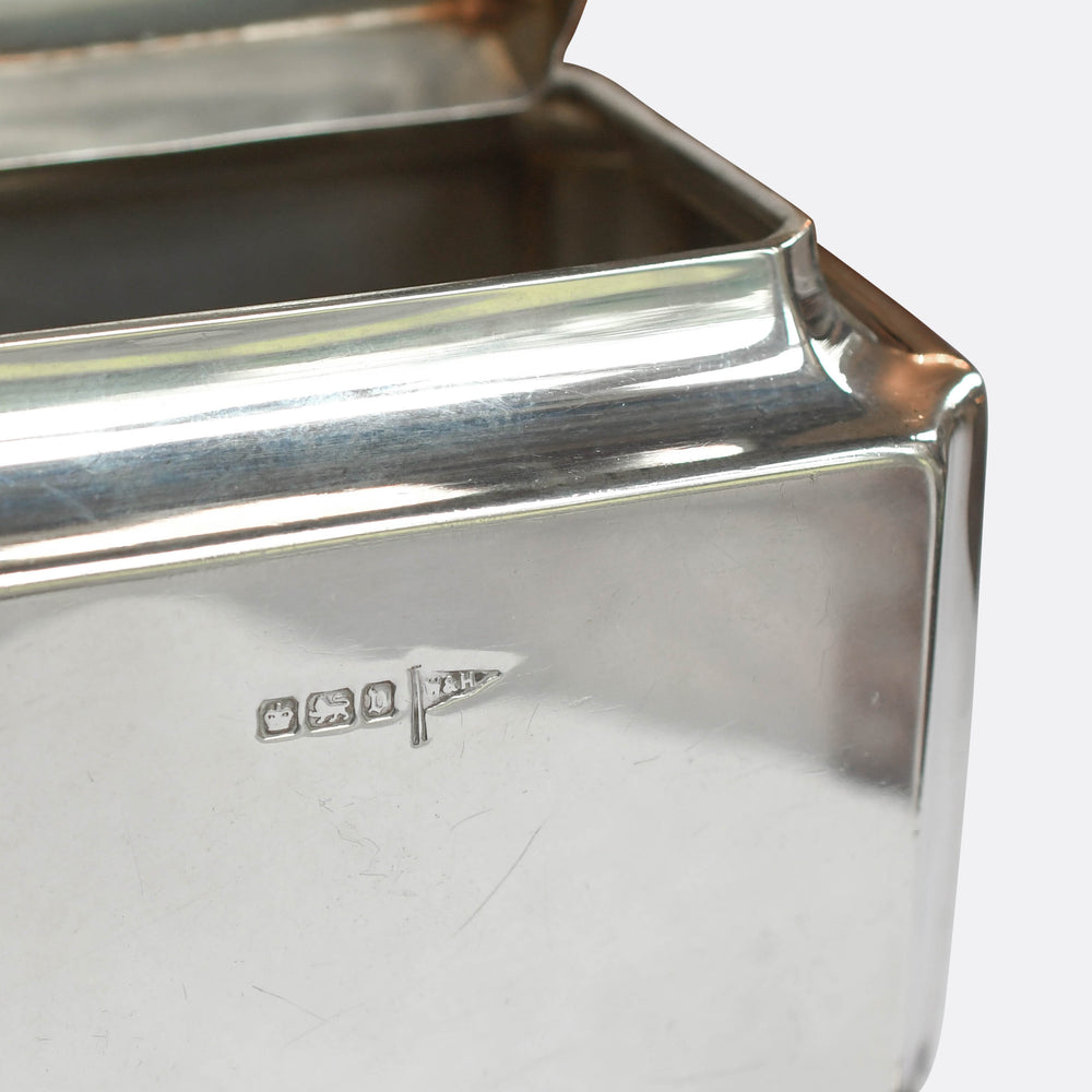 Antique English Silver Tea Caddy