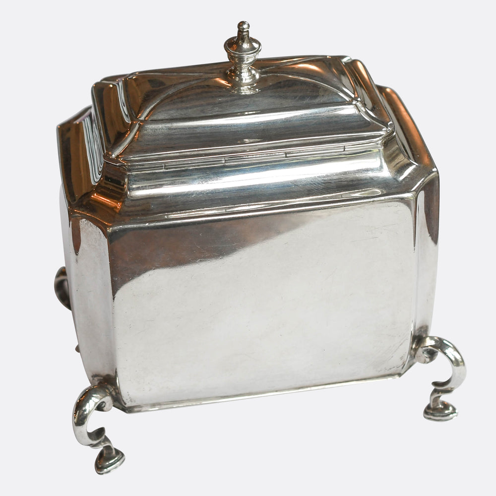 Antique English Silver Tea Caddy