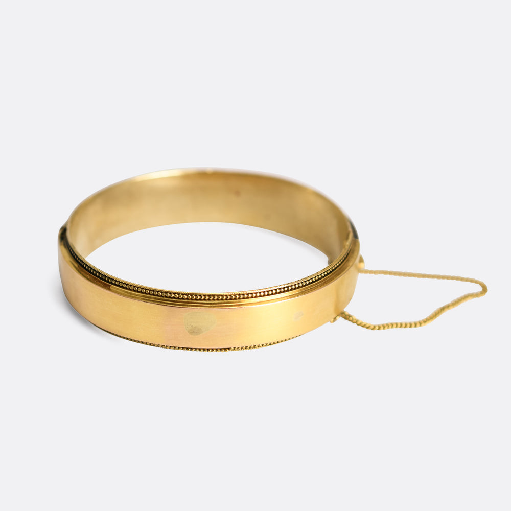 Antique Etruscan Gold Starry Night Diamond Bangle