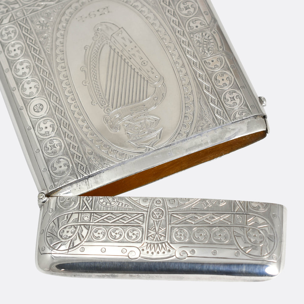 Antique Irish Silver Cigarette Case