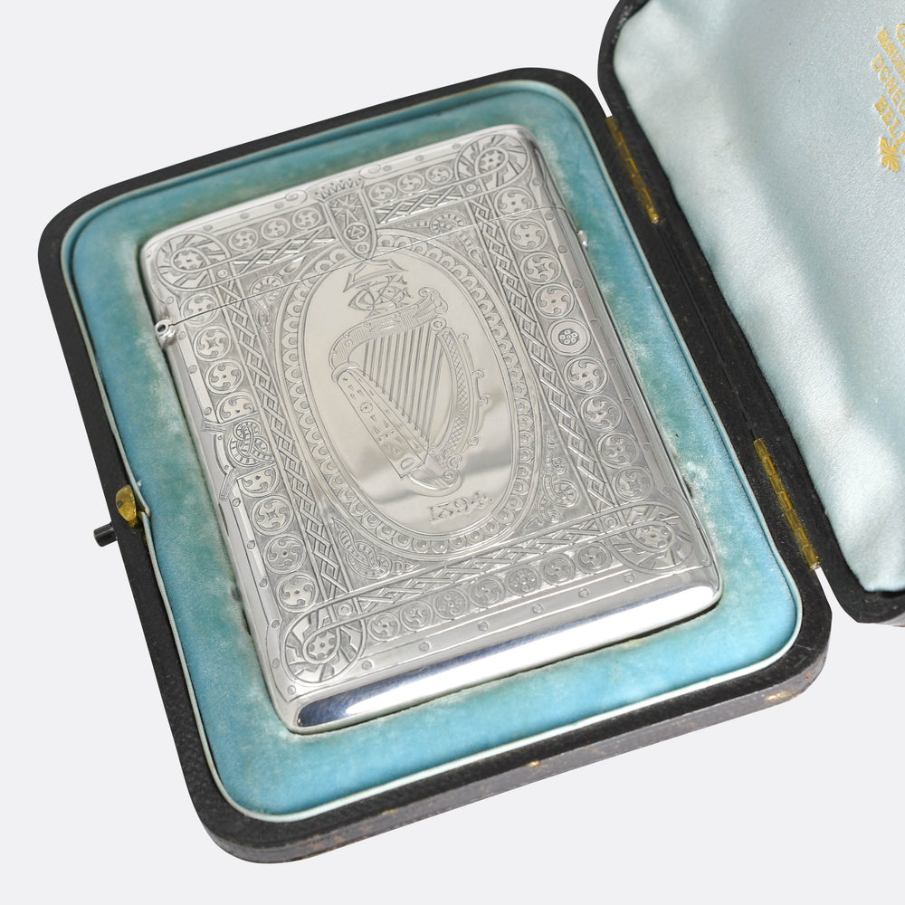 Antique Irish Silver Cigarette Case
