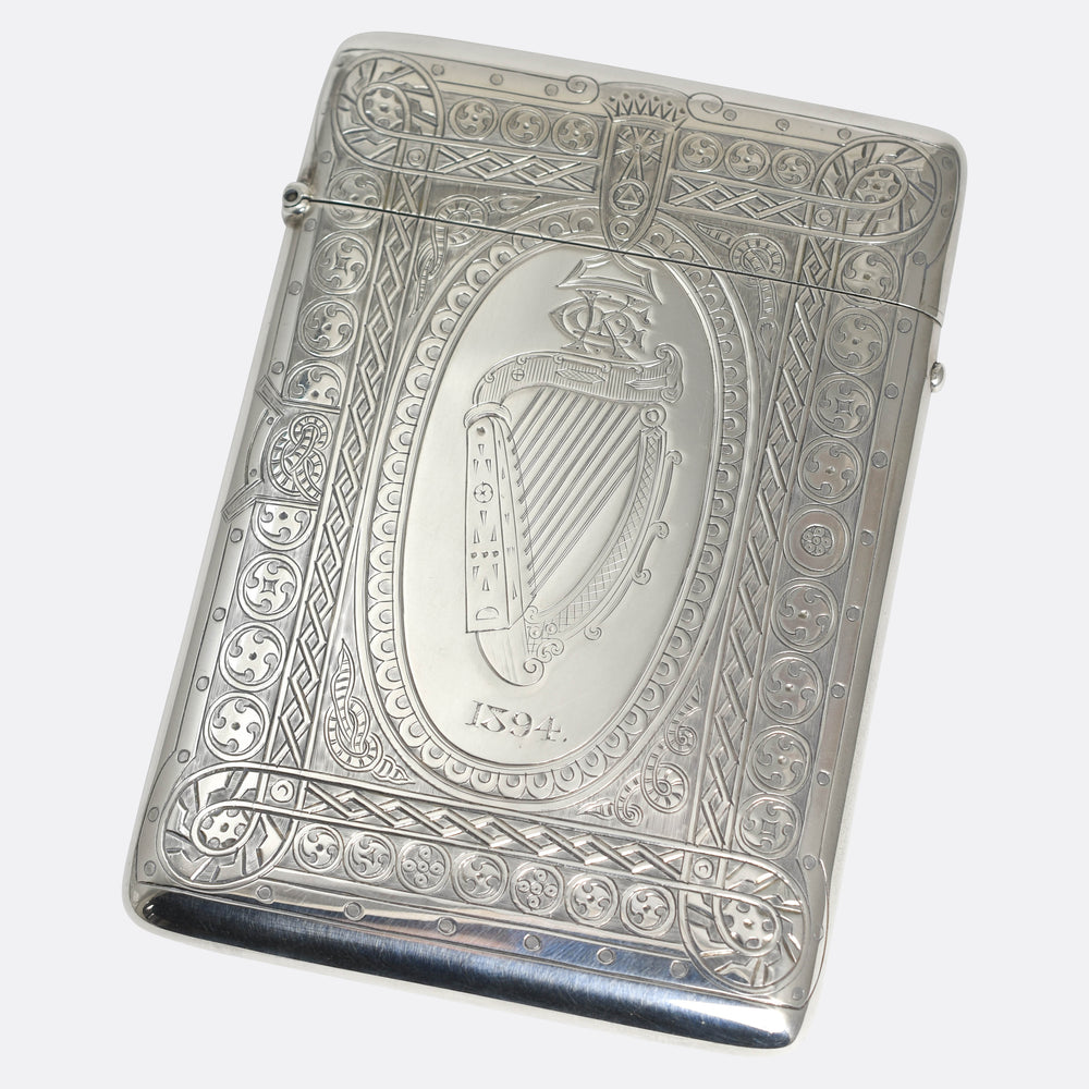 Antique Irish Silver Cigarette Case