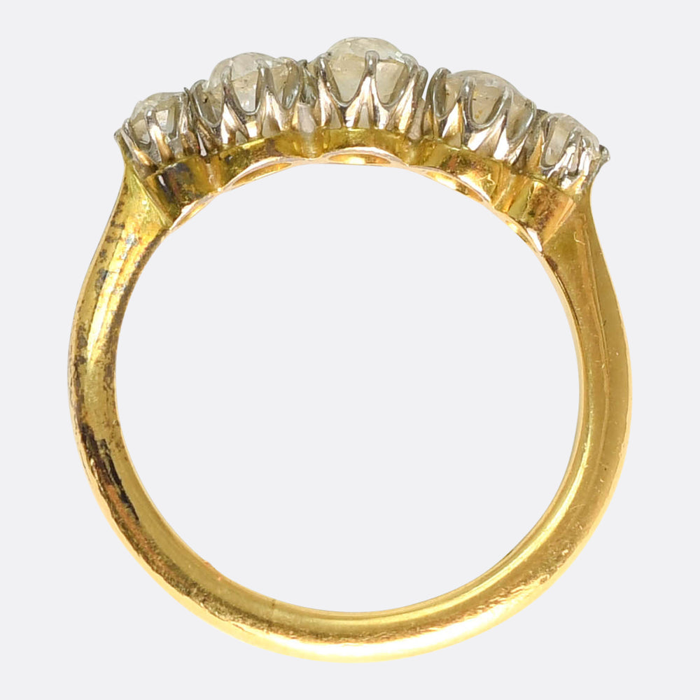 Antique Old Cut Diamond 5-Stone Ring