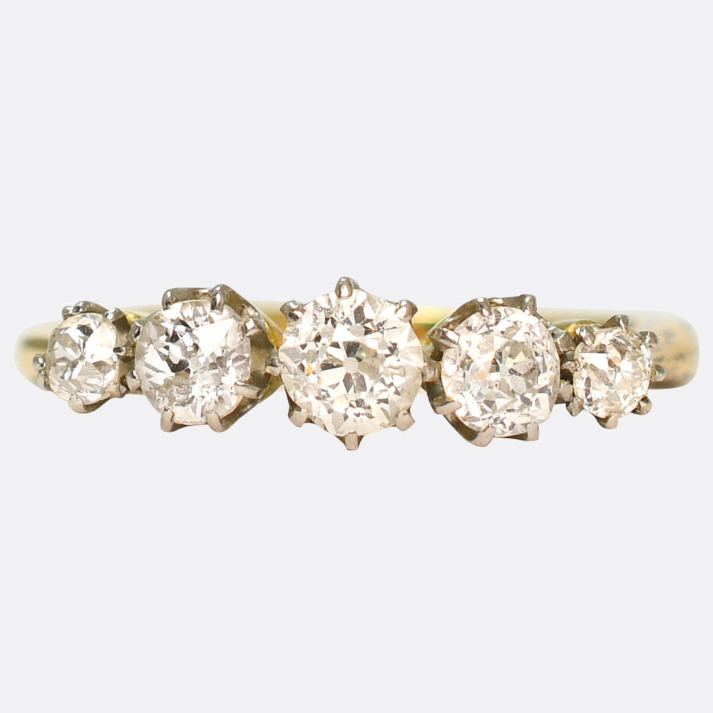 Antique Old Cut Diamond 5-Stone Ring