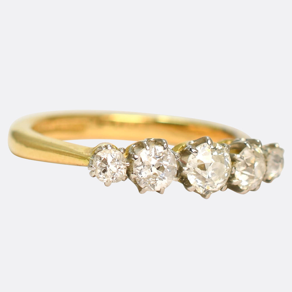Antique Old Cut Diamond 5-Stone Ring