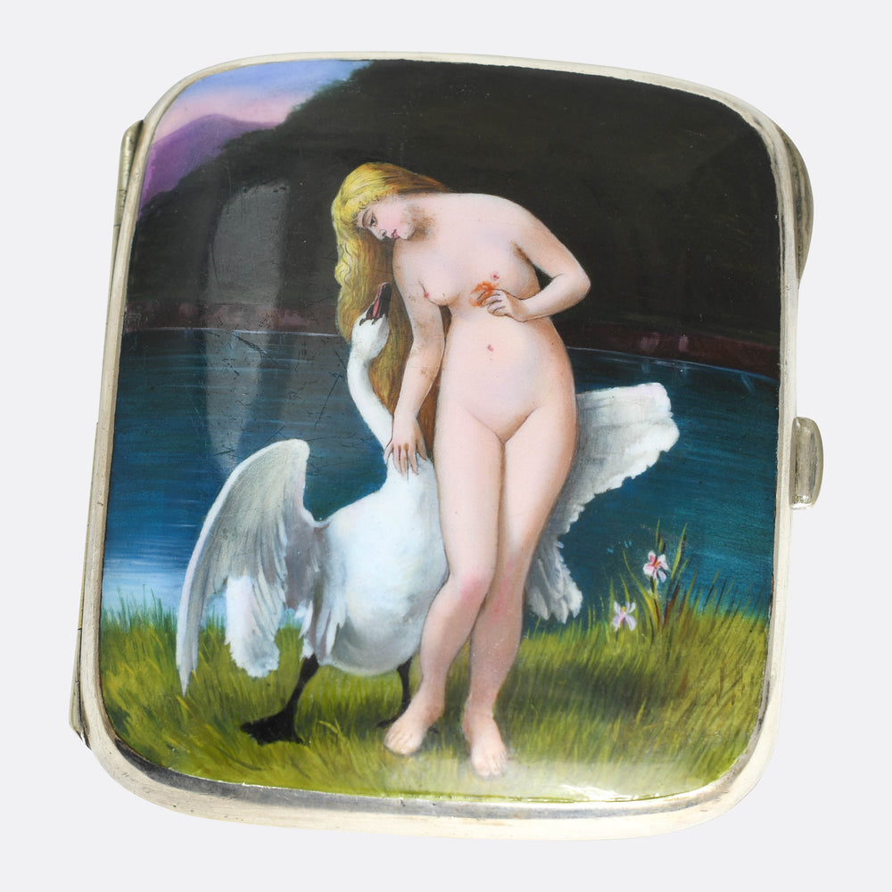 Antique Silver Enamel