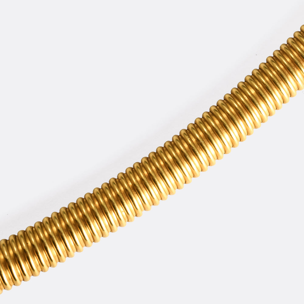 Art Deco 14k Gold Tubogas Necklace