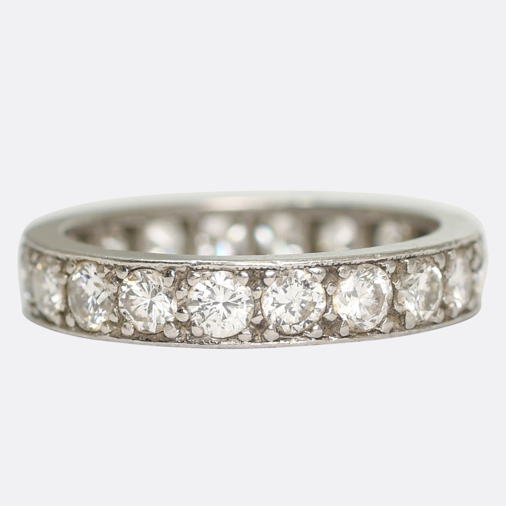Art Deco 2ct Diamond Platinum Eternity Ring