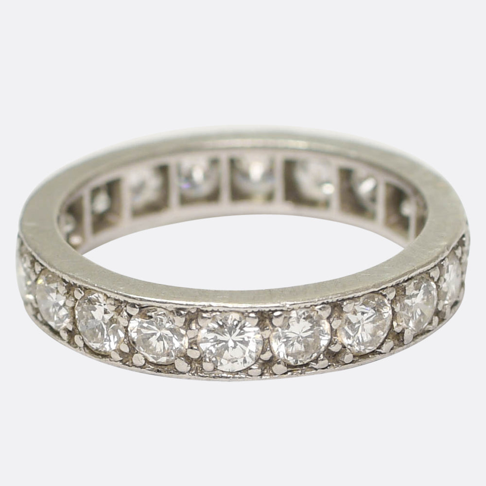 Art Deco 2ct Diamond Platinum Eternity Ring