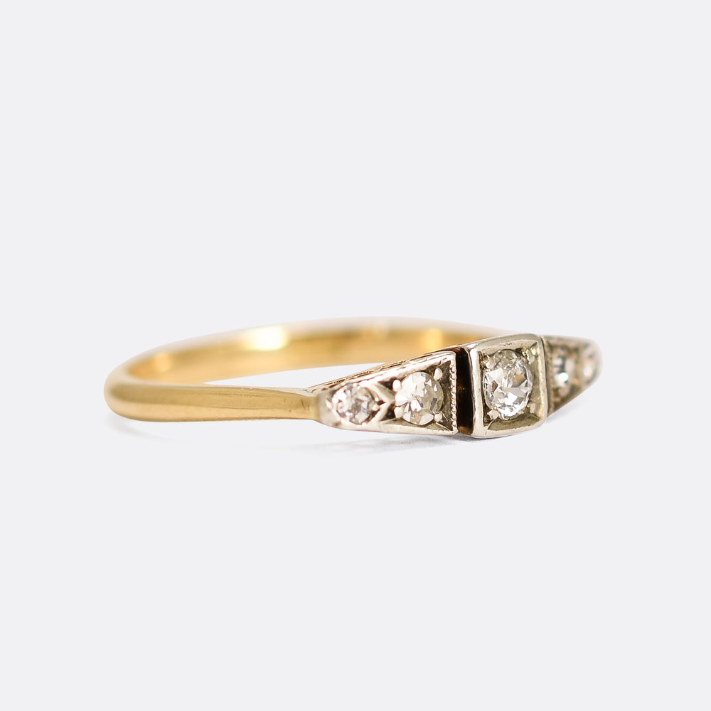 Art Deco 5-Stone Diamond Ring