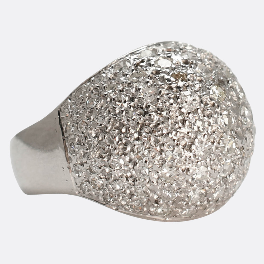 Art Deco Diamond Bombé Ring