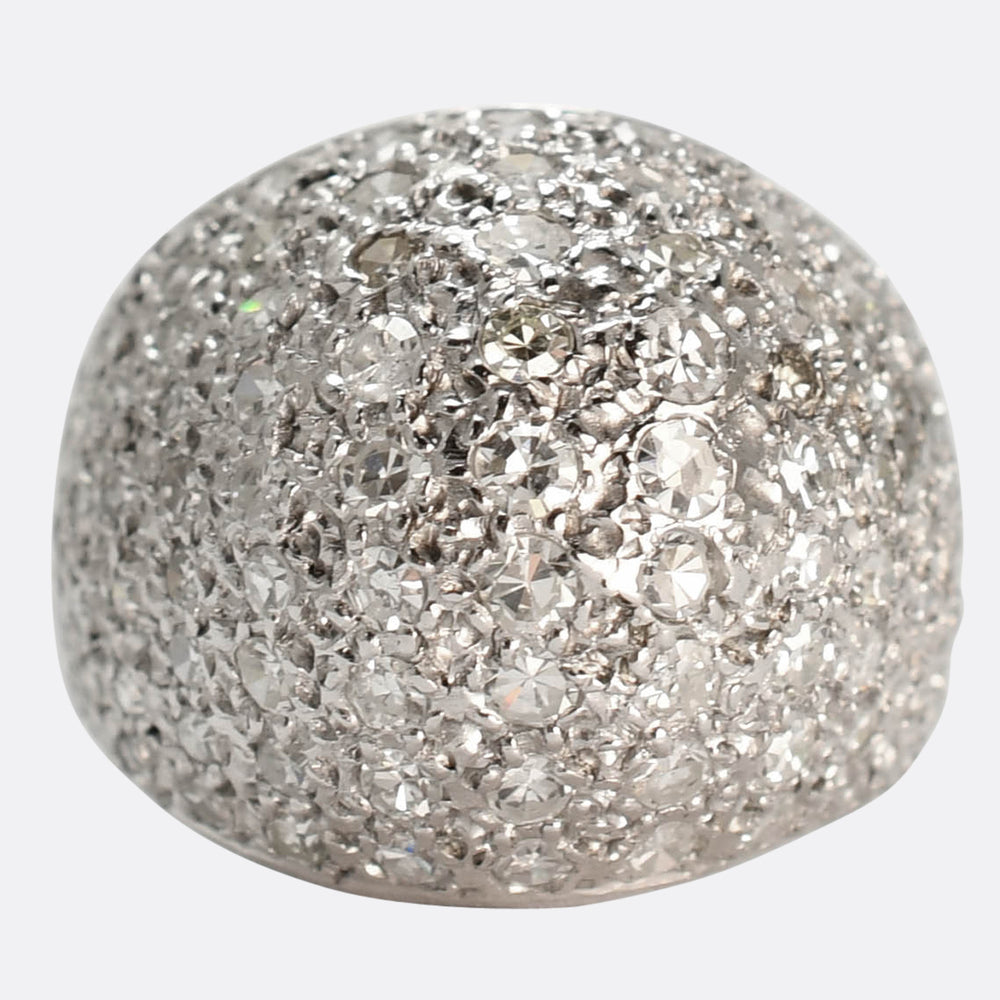 Art Deco Diamond Bombé Ring