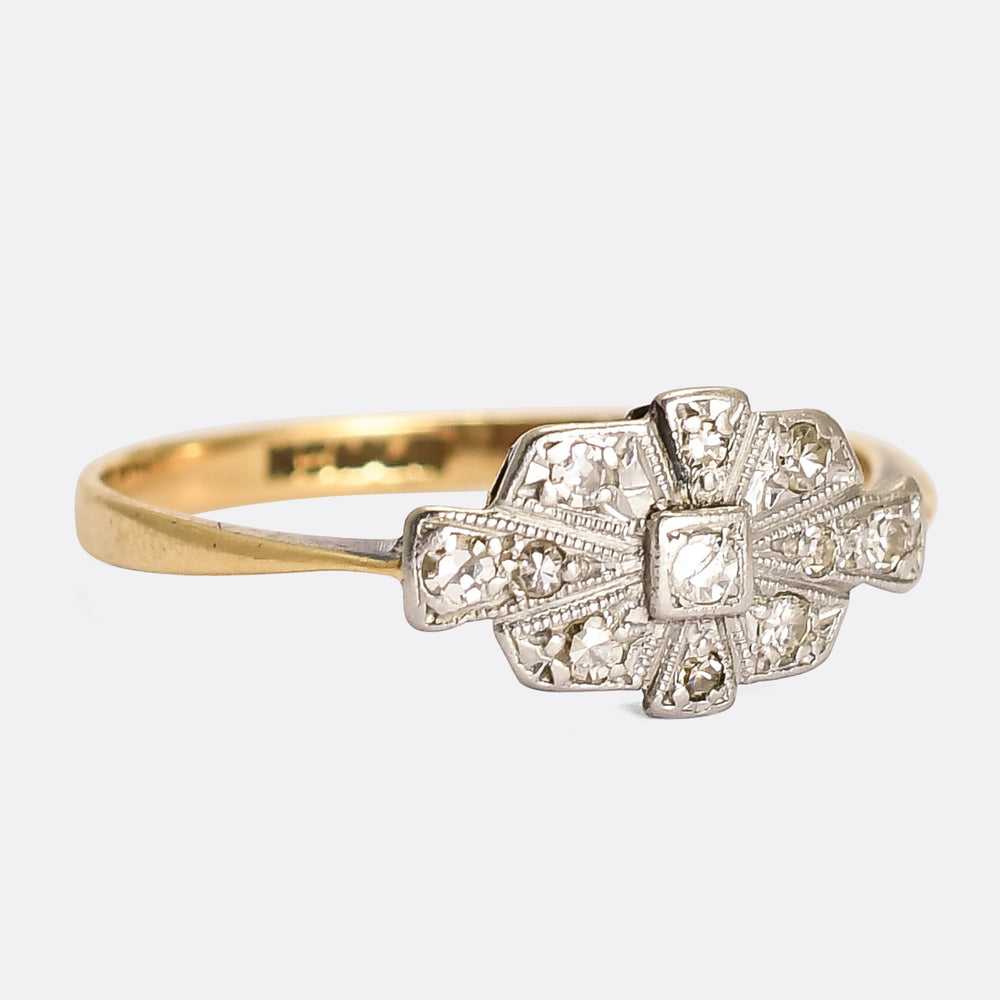 Art Deco Diamond Cluster Ring