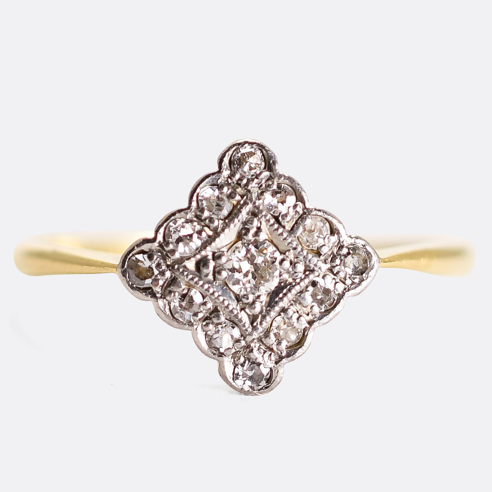Art Deco Diamond Cluster Ring