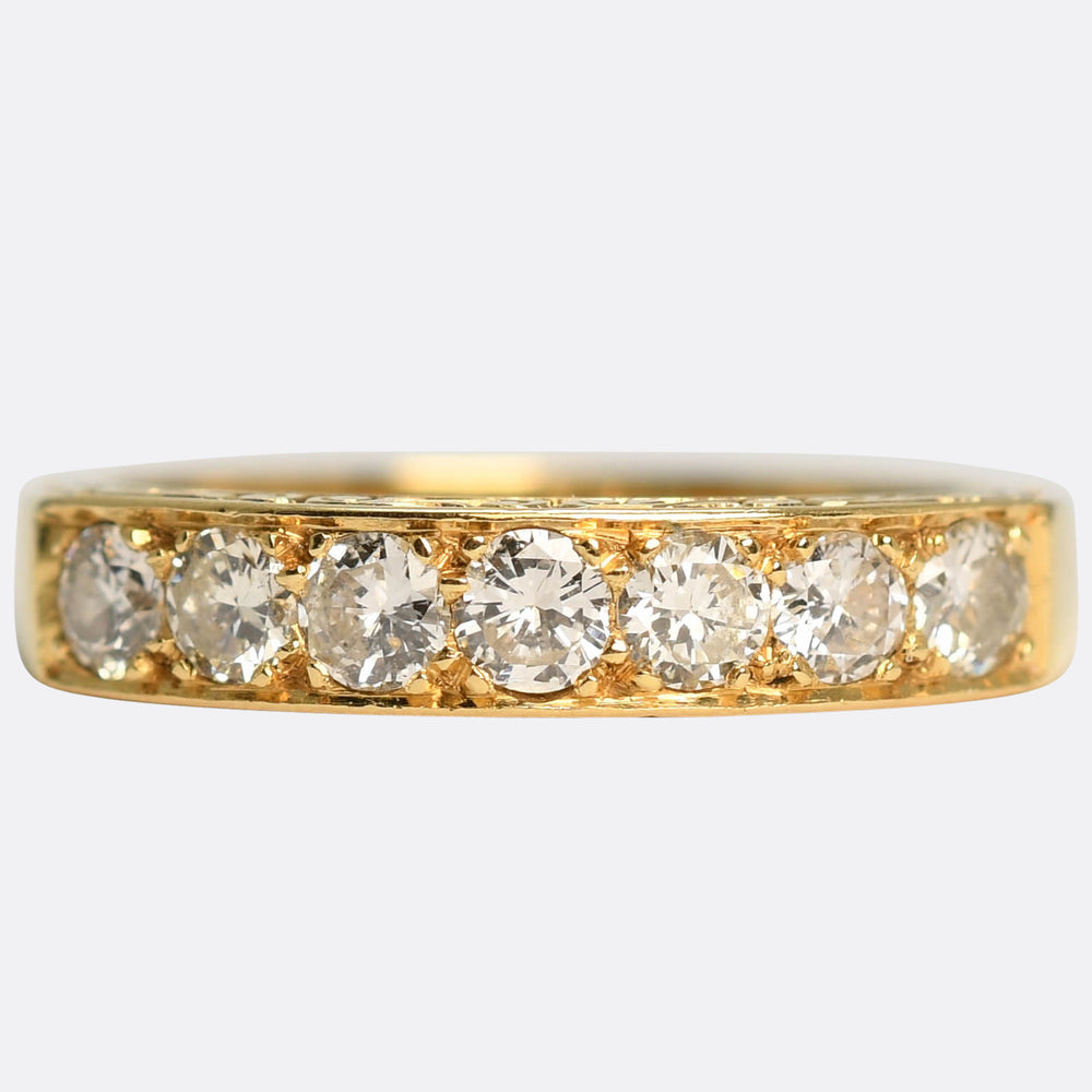 Art Deco Diamond Half Eternity Ring