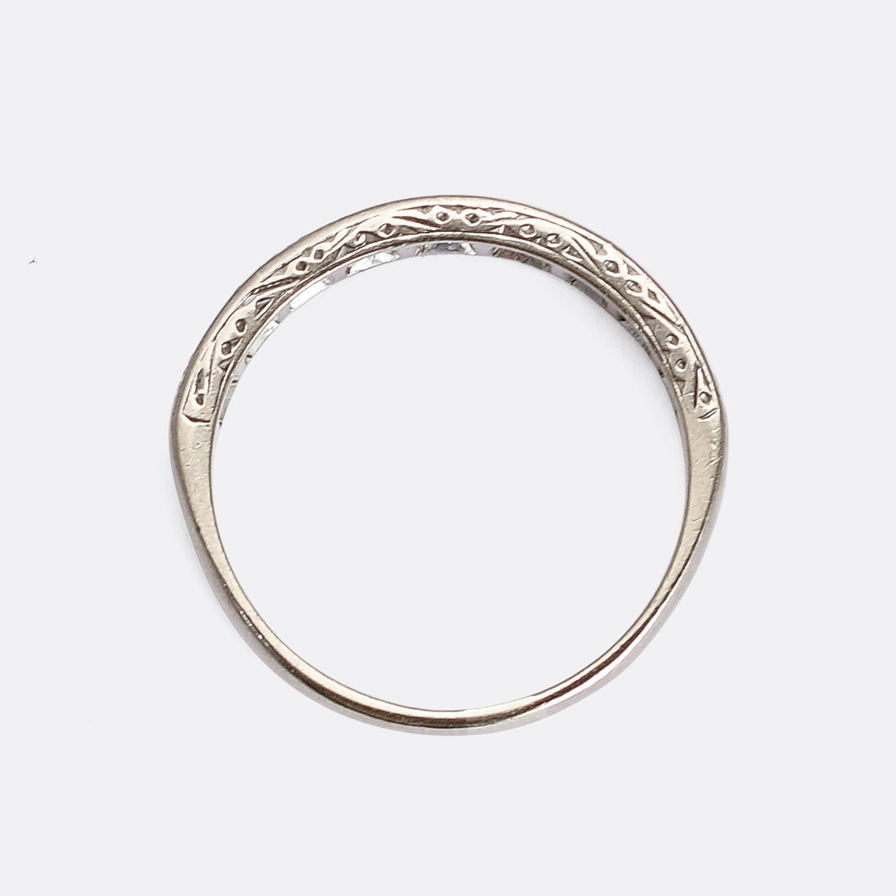 Art Deco Diamond Half Eternity Ring