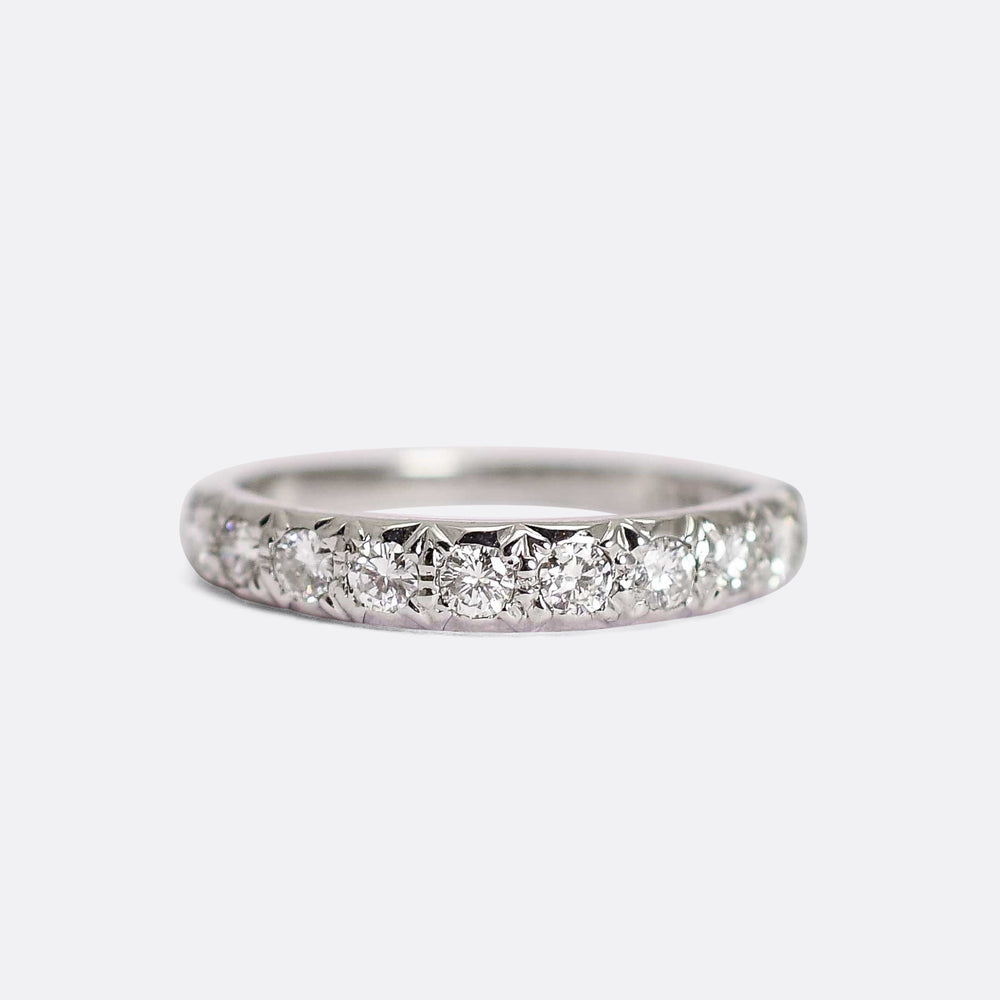 Art Deco Diamond Half Eternity Ring