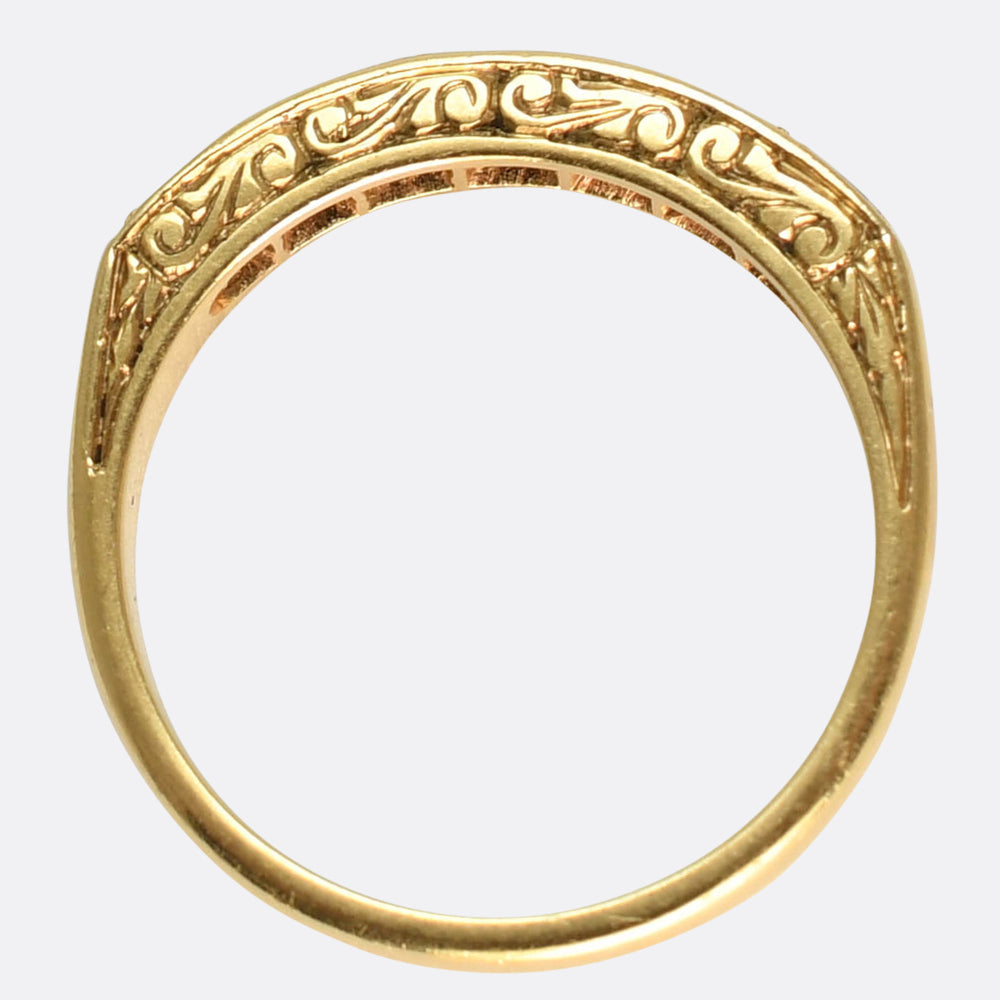 Art Deco Diamond Half Eternity Ring