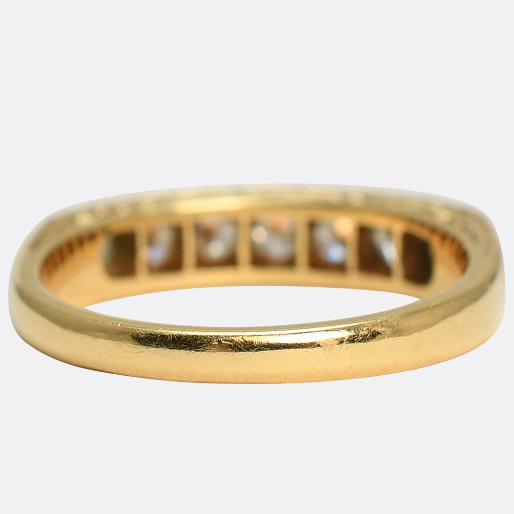 Art Deco Diamond Half Eternity Ring