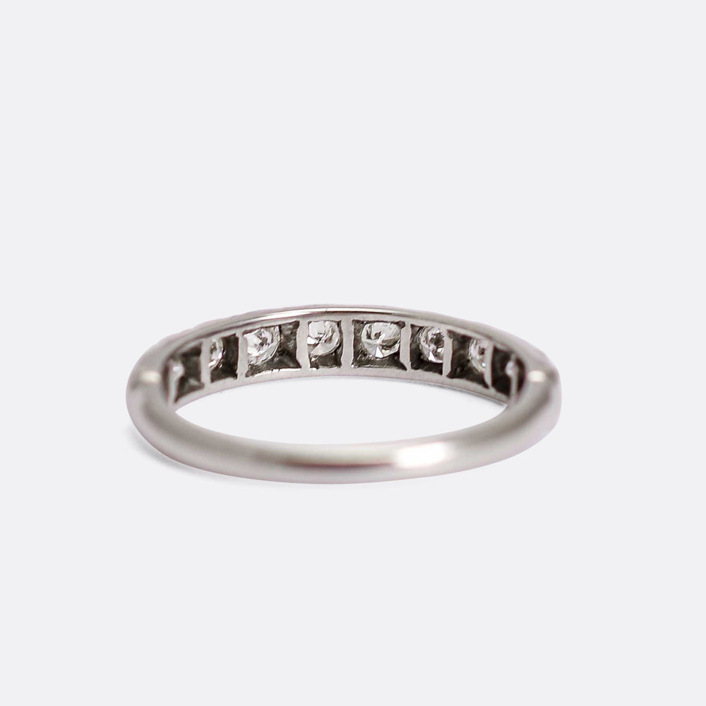 Art Deco Diamond Half Eternity Ring