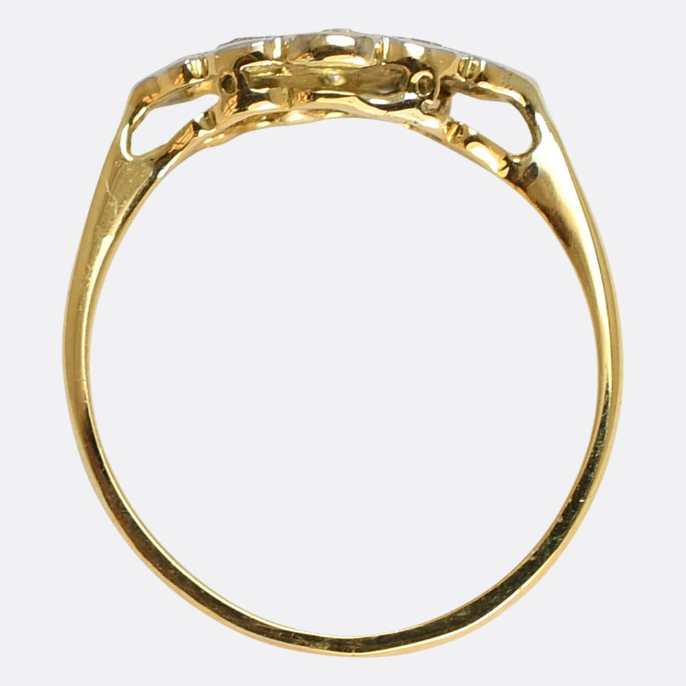 Art Deco Diamond Openwork Cluster Ring