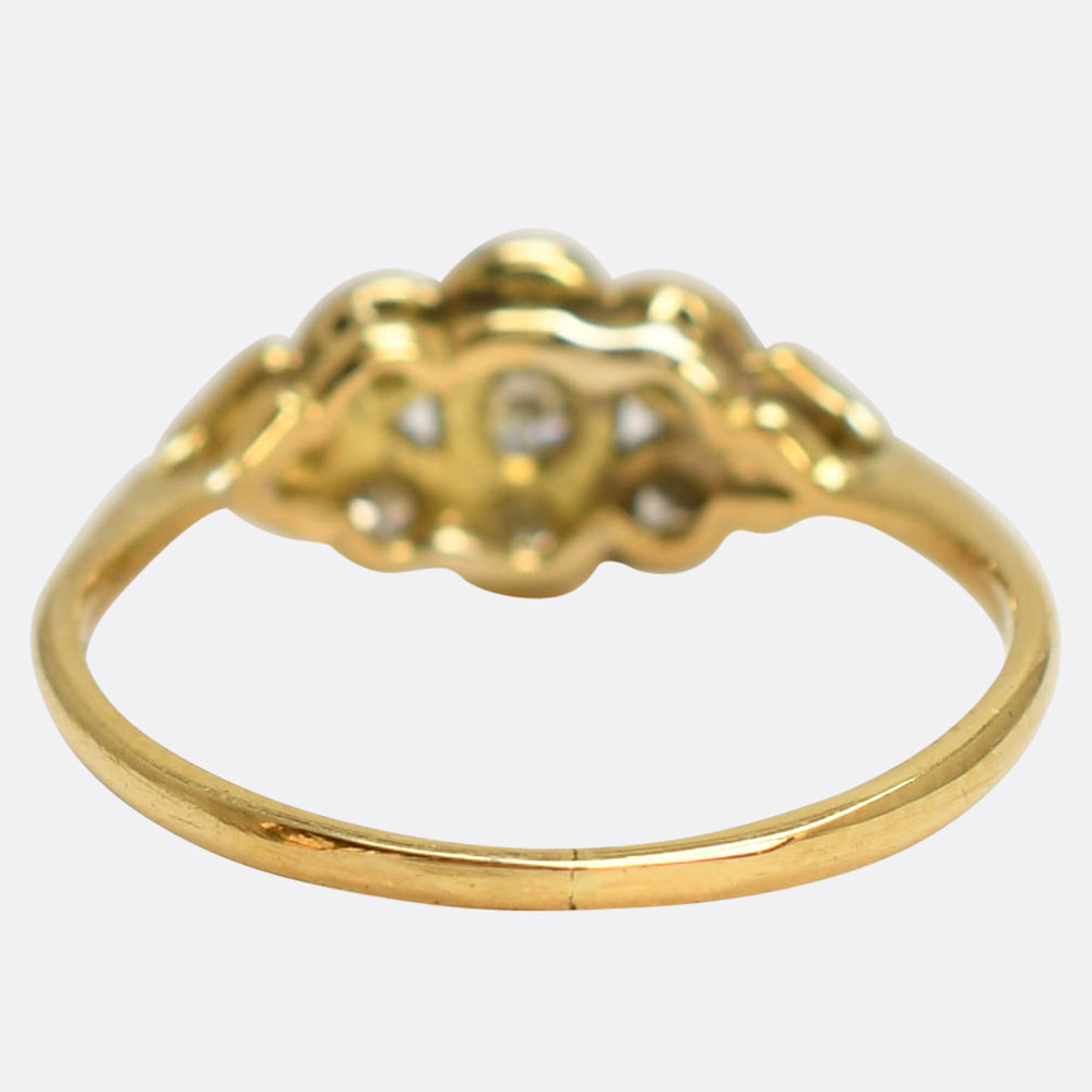 Art Deco Diamond Openwork Cluster Ring