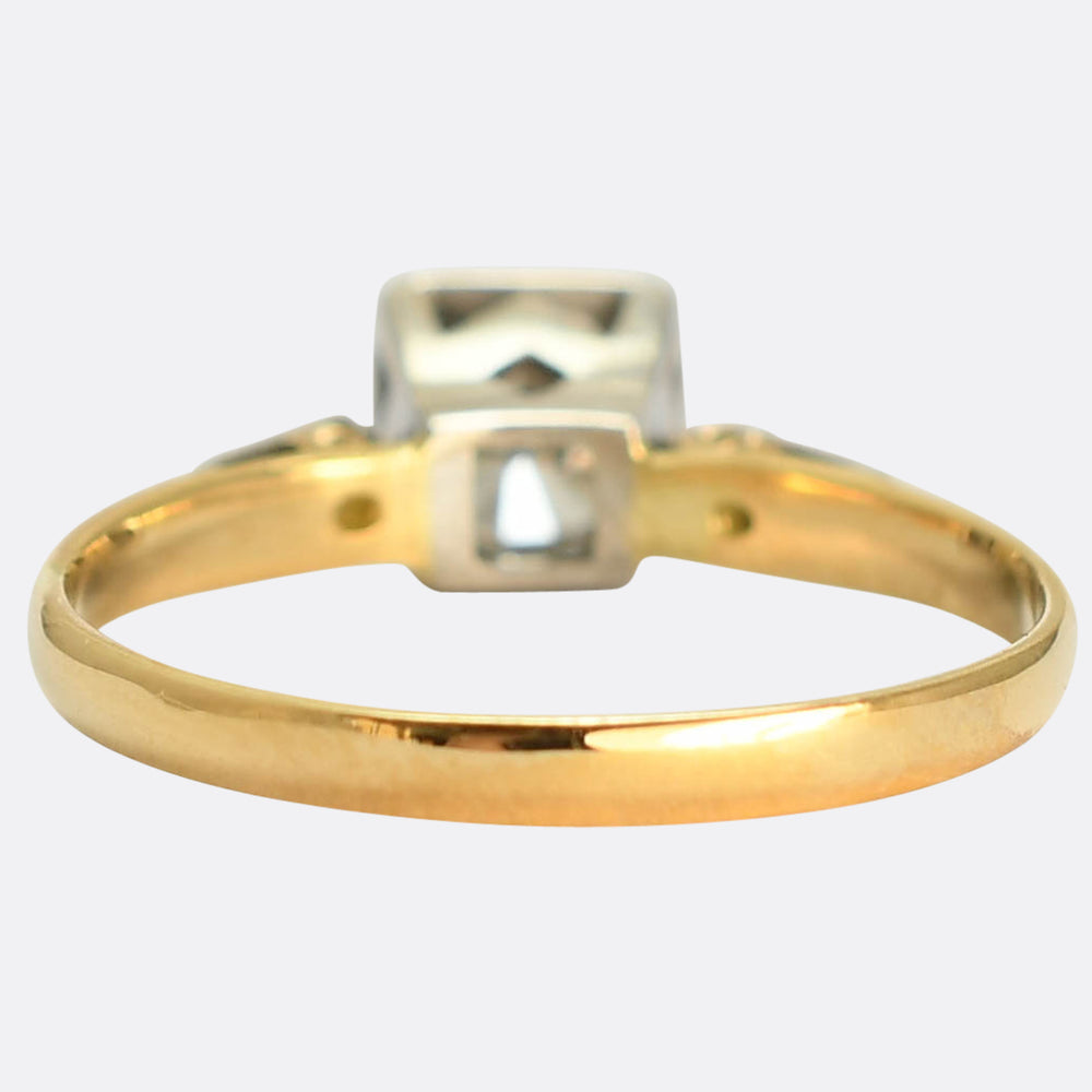 Art Deco Diamond Solitaire Engagement Ring