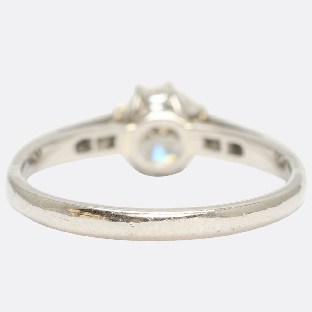Art Deco Diamond Solitaire Engagement Ring