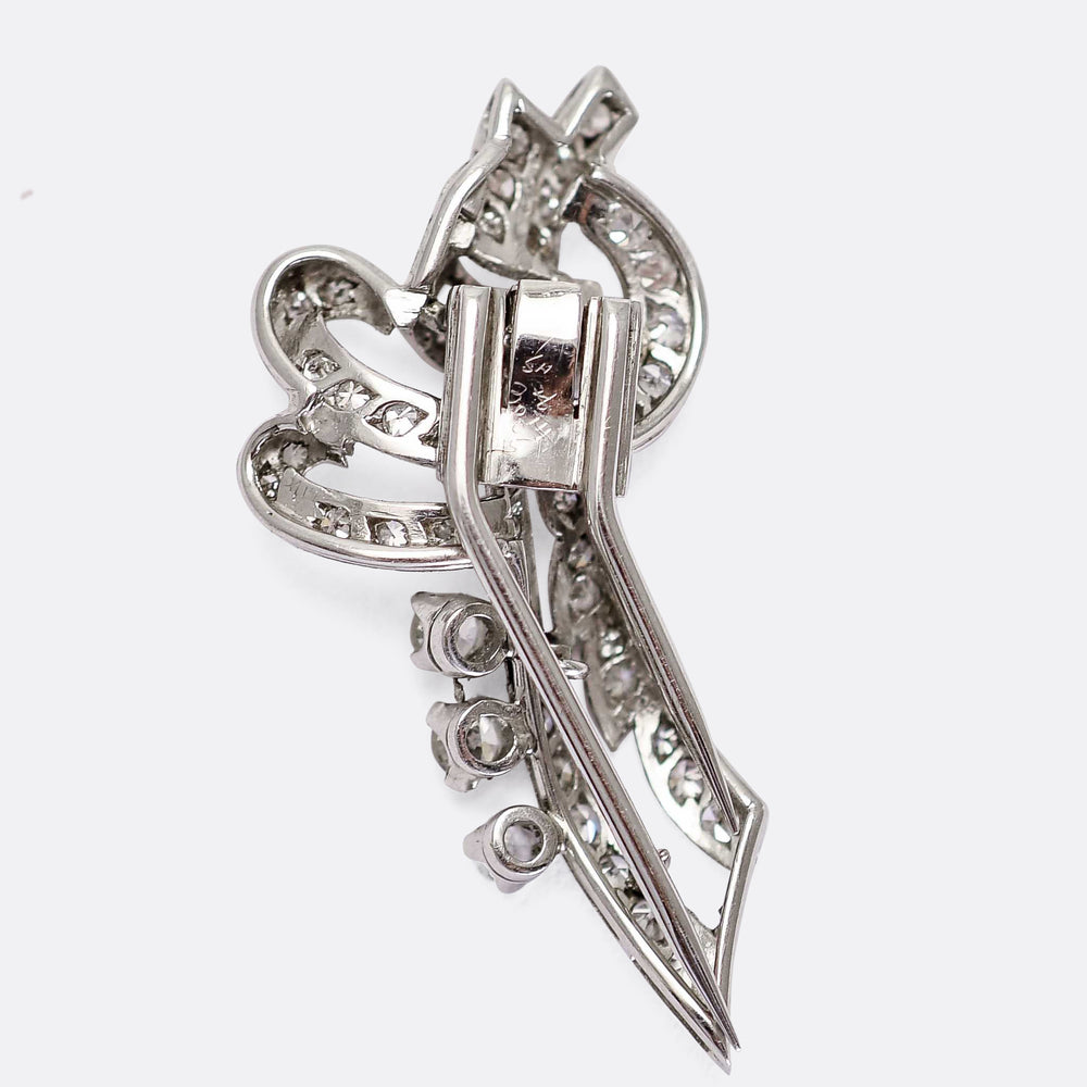 Art Deco Diamond Spray Brooch