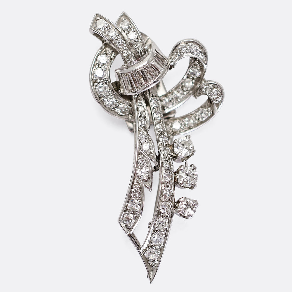 Art Deco Diamond Spray Brooch
