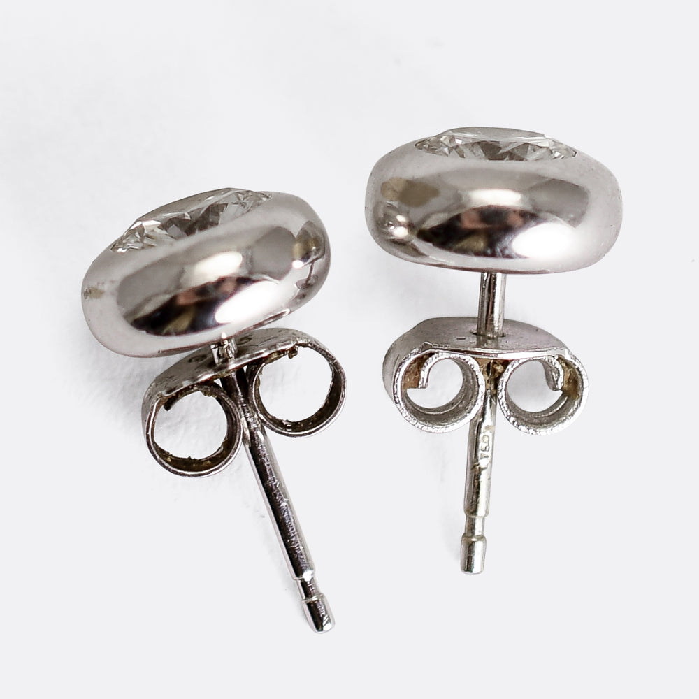 Art Deco Diamond Stud Earrings