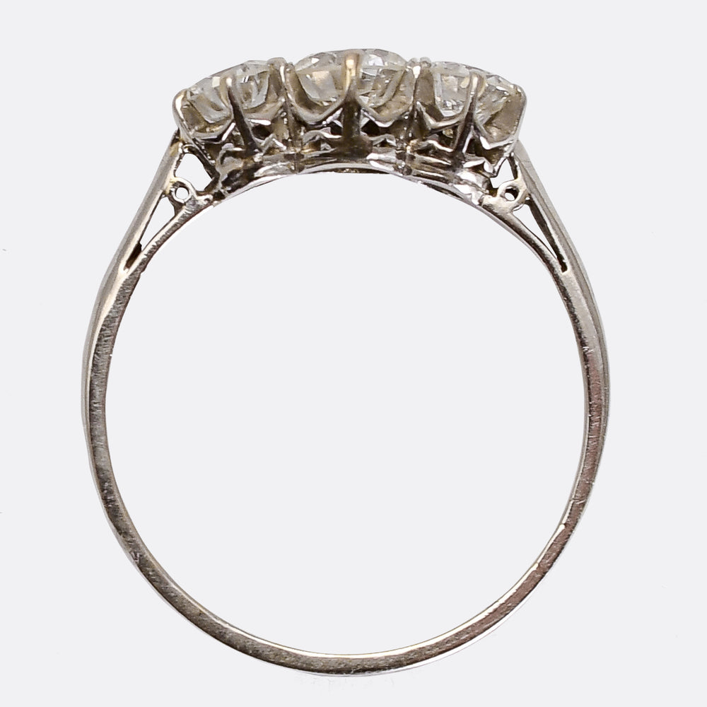 Art Deco Diamond Trilogy Ring