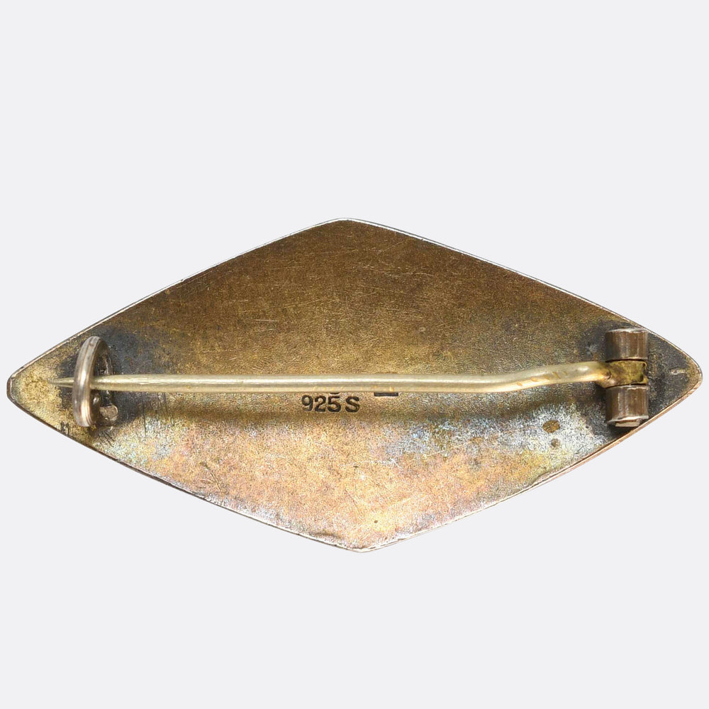 Art Deco Enamel Polar Bear Brooch