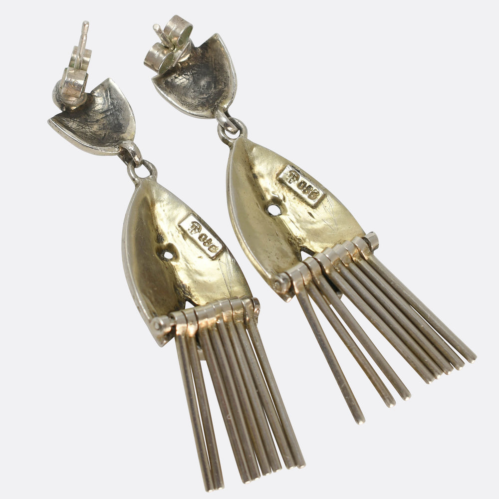 Art Deco Enamel Tassel Earrings by Theodor Fahrner